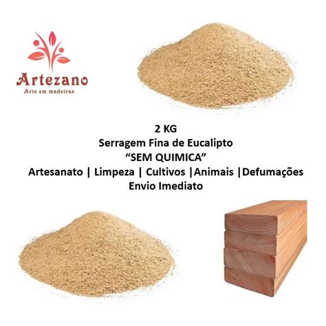 2 Kg Serragem Pó Serra Madeira Defumador Pássaros Eucalipto Escorrega