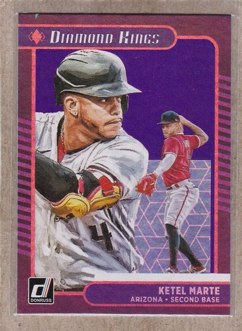 Ketel Marte 2021 Donruss Diamond Kings 30 Purple Holo Arizona