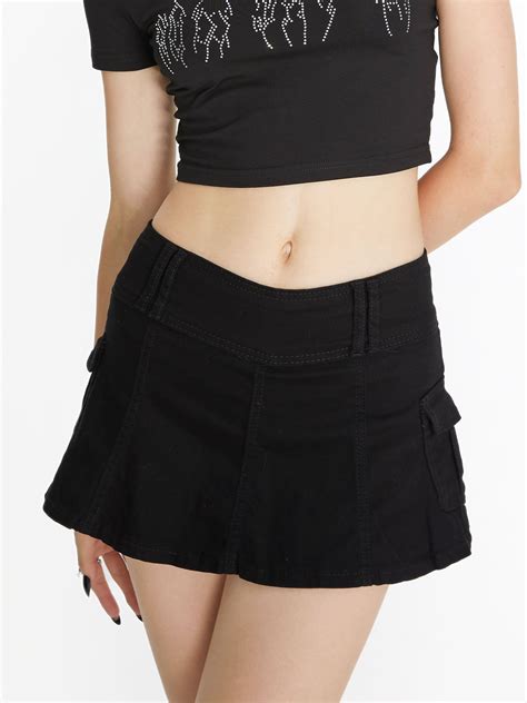 Denim Skate Mini Skirt Black M In Mini Skirts Online Store Best