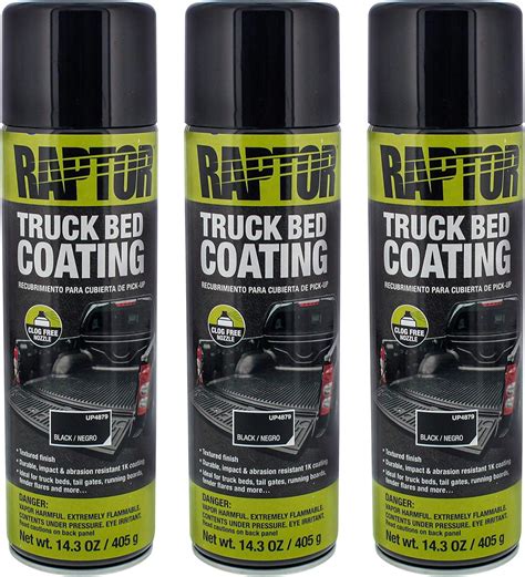 U Pol Raptor 1k Bed Liner Aerosol Black 143 Ounce Truck Bed Bedliner