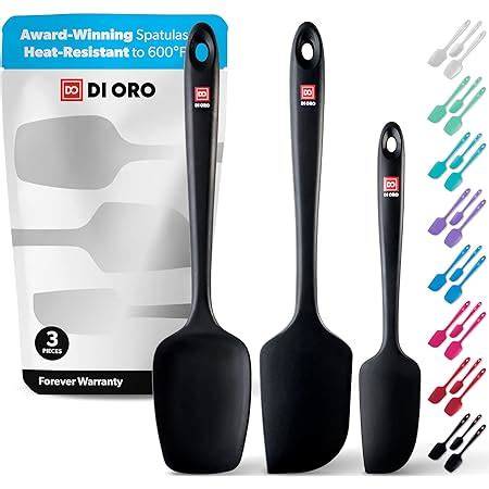 Amazon Di Oro Seamless Series Long Handle Silicone Jar Spatula