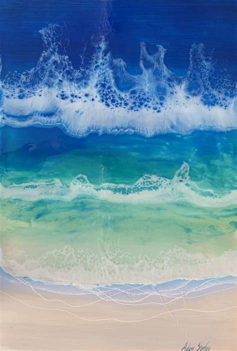 Above the beach Painting by Adam Stanley | Saatchi Art