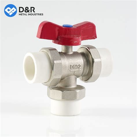 Dandr High Quality Dn20 63mm 3way Plastic Ppr Brass Union Connect Ball