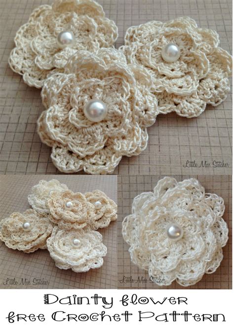 Dainty Diy Crochet Flowers With Free Pattern