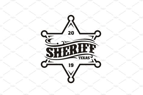 Vintage Retro Sheriff Badge Logo | Badge logo, Home logo, Retro