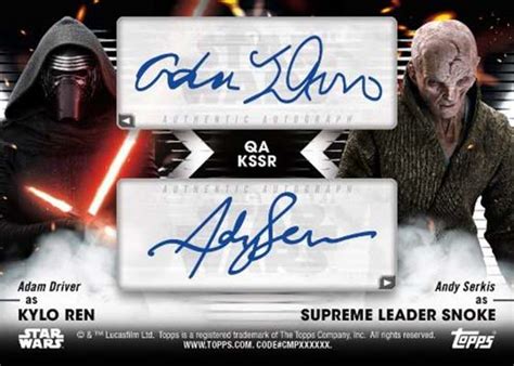 2023 Topps Star Wars Signature Series Checklist Hobby Box Info