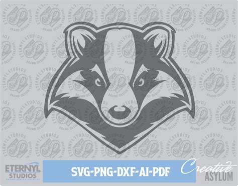 Badger Svg Png Honey Badger European Badger Badger Logo Etsy