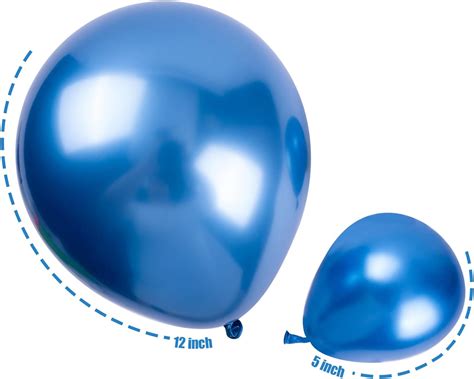 Amazon PartyWoo Metallic Blue Balloons 80 Pcs Blue Metallic