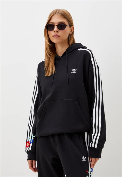Худи adidas Originals FLORAL HOODIE, цвет: черный, RTLADH527101 ...