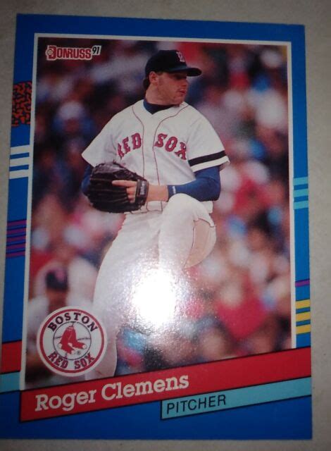 1991 Donruss Boston Red Sox Roger Clemens Card 81 EBay