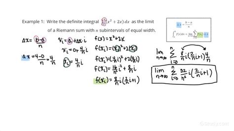 Rewriting A Definite Integral As The Limit Of A Related Riemann Sum