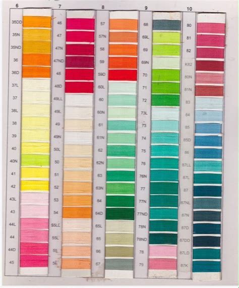 Pin On Silk Thread Shade Card Colour Shade Card Hand Embroidery Designs