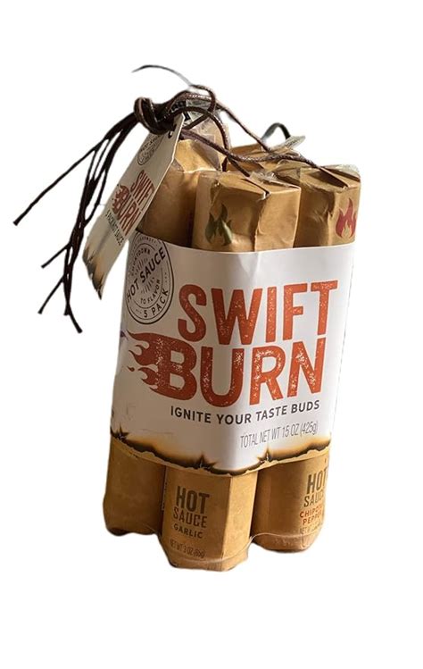 Amazon Swift Burn Hot Sauce Ct Dynamite Clever Packaging Red Chili Smoky Bourbon