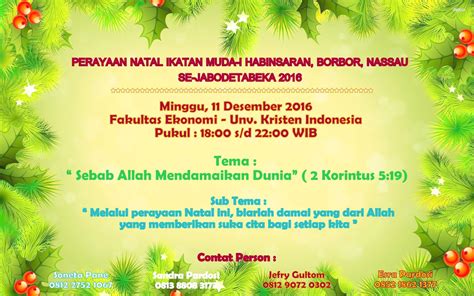 Contoh Undangan Natal Sekolah – Ilustrasi