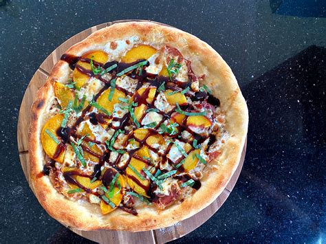 Recipe Award Winning Peach And Prosciutto Pizza With Three Cheeses