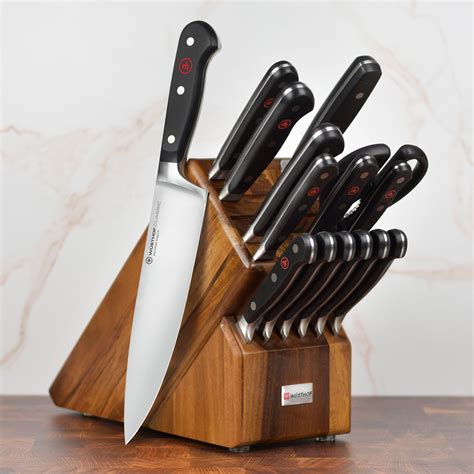 Wusthof Classic Knife Block Set 16 Piece Acacia Cutlery And More