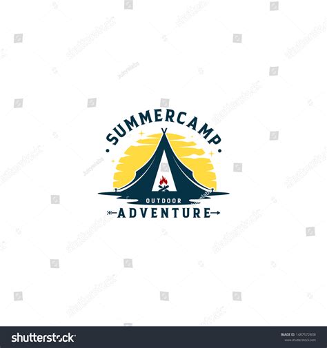 Vintage Summer Camp Logo Template Stock Vector (Royalty Free ...