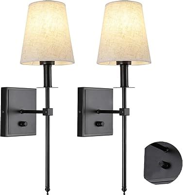 PASSICA DECOR Wall Sconces Set Of Two 2 Pack Modern Fabric Wall Mount