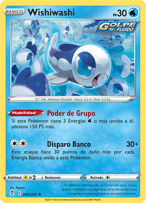 Wishiwashi Cielos Evolutivos TCG WikiDex la enciclopedia Pokémon