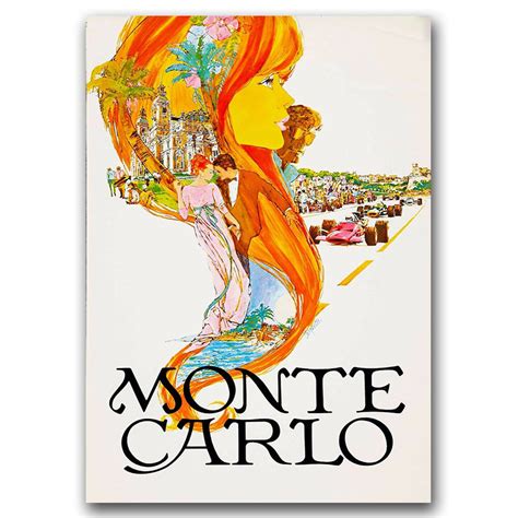 Plakat W Stylu Retro Monte Carlo Monako A2 Vintageposteria Sklep