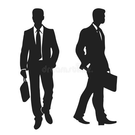 Business Workers with Briefcase Vector Illustration. Business Man ...