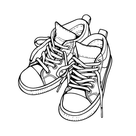 Premium Vector Running Shoes Sneakers Trainers Hand Drawn In Sketch