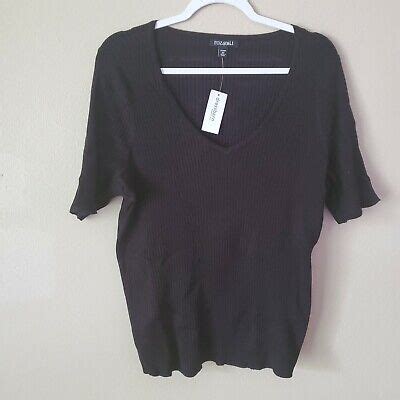 Dressbarn Womans Roz Ali Black Short Sleeve Knit Blouse Nwt Plus Size