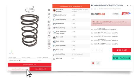 Spring Spec Sheets Blueprints Over Trillion Custom Stock Springs