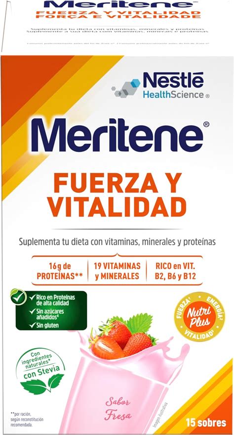 Meritene Fuerza Y Vitalidad Batidos Sabor Fresa Fuerza Para Tus