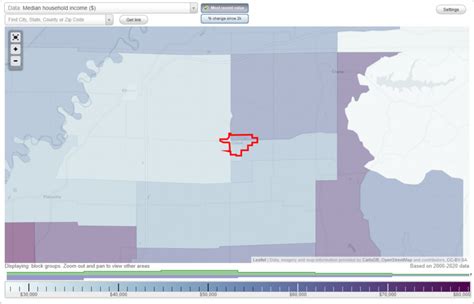 Odon, Indiana (IN) income map, earnings map, and wages data