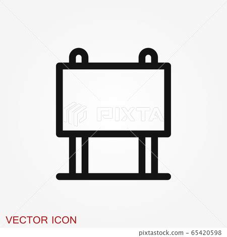 Signage Icon Signboard Flat Symbol Illustration Stock Illustration