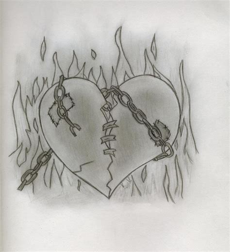 How To Draw A Love Heart On Fire