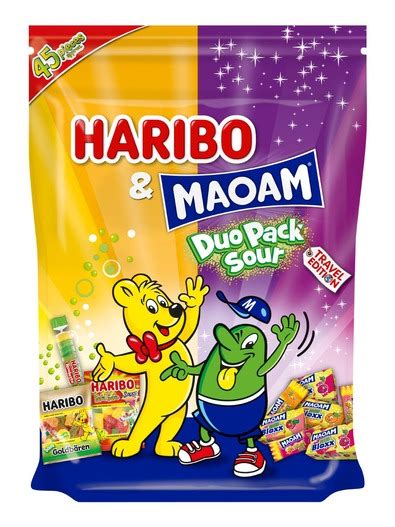 HARIBO & MAOAM DUO PACK SOUR mix of fruit gums and chewy sweets ...