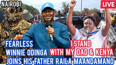 WINNIE ODINGA MOTO JOINS HIS FATHER RAILA IN MAANDAMANO LIVE