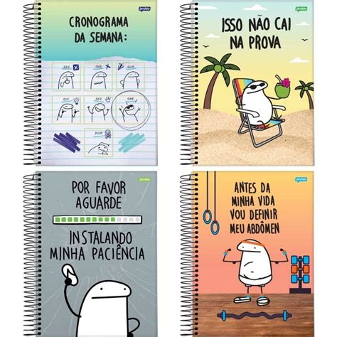 Caderno Espiral Univ Capa Dura X Fls Flork Jandaia Na Papelaria