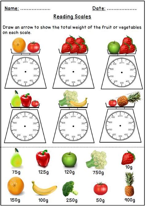 Weights And Measures Worksheets