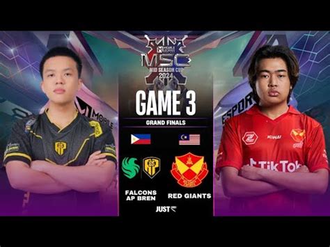 FALCONS APBREN VS SELANGOR RED GIANT GAME 3 MSC 2024 GRAND FINALS YouTube