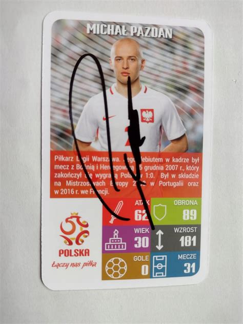 Karty Top Trumps Autograf Polska Pazdan PZPN 13318944262 Oficjalne