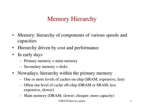 Ppt Memory Hierarchy Powerpoint Presentation Free Download Id5876629