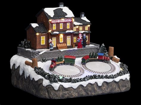 Village de Noël Gare et trains FEERIC CHRISTMAS Leroy Merlin