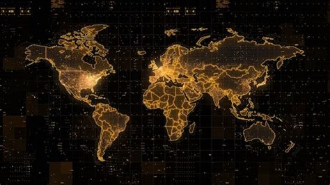 Representación 3d Del Mapa Mundial Digital Foto Premium