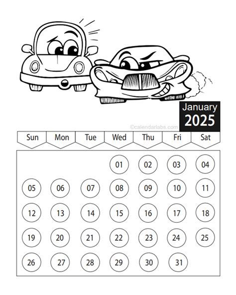 Calendar 2025 Coloring Aaron Nathan