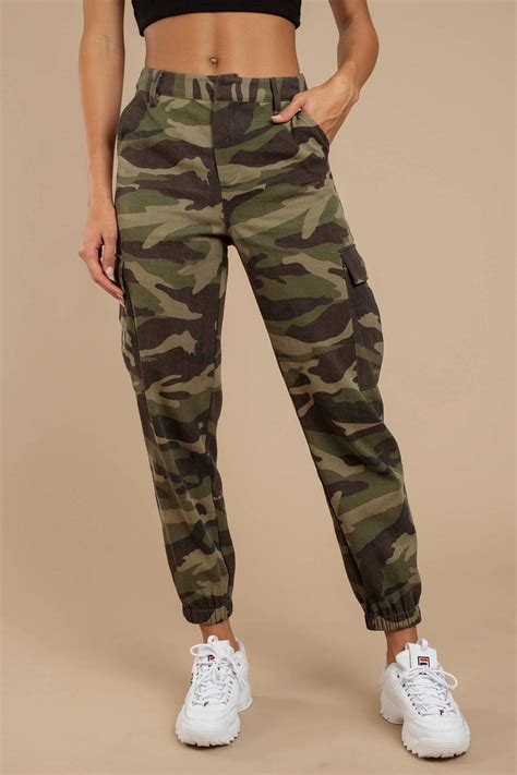 Yorki Camo Cargo Pants In Olive Multi Tobi Us