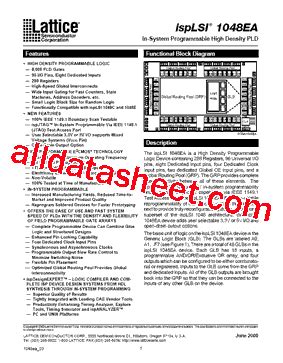 Isplsi Ea Lt Datasheet Pdf Lattice Semiconductor