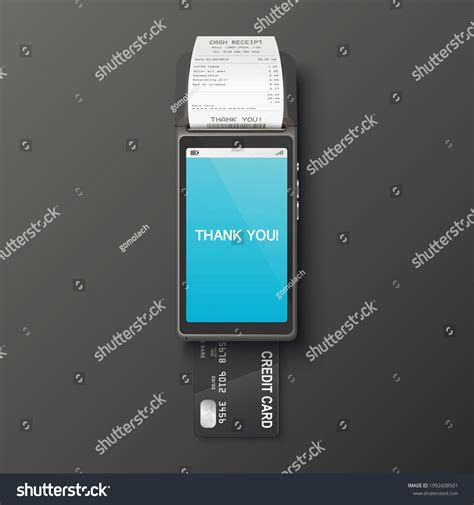 Vector D Realistic Payment Machine Receipt Stock Vector Royalty Free