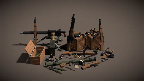 ww weapons pack    model  iedalton  sketchfab