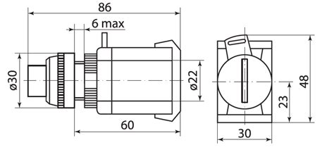 Переключатель АС-22 на 2 фиксир.положения I-O 1з+1р TDM SQ0703-0007