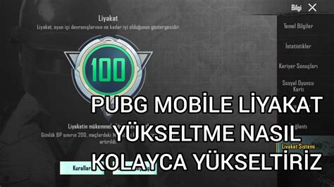 Pubg Mob Le L Yakat Y Kseltme Kolayca Nasil Y Kselt R Z Youtube