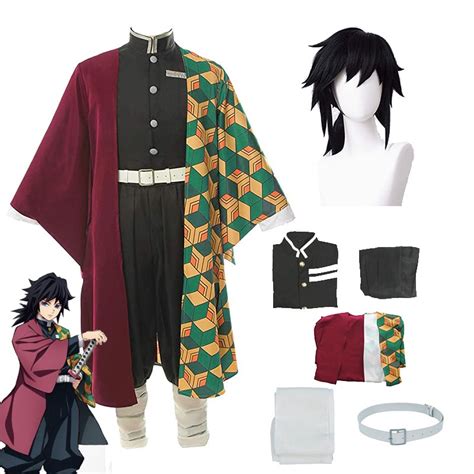 Giyu Tomioka Cosplay Anime Demon Slayer Kimetsu No Yaiba Cosplay