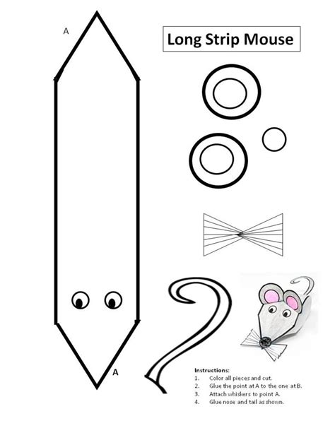 Printable Mouse Patterns With Simple Shapes For Kids Crafts Feltmagnet